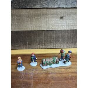 Dept 56 Heritage Village Collection Bringing Home The Yule Log In Box